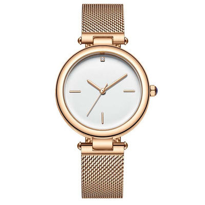 Encrusted Genuine Diamond Quartz Watch Wearproof Corrosionproof