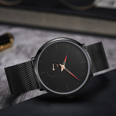 PE45 Movt Alloy Quartz Wrist Watch , Scratchproof 316l Stainless Steel Watch