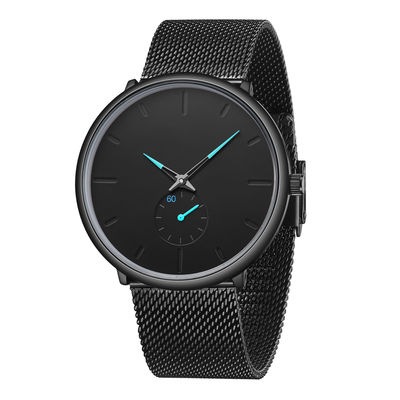 PE45 Movt Alloy Quartz Wrist Watch , Scratchproof 316l Stainless Steel Watch