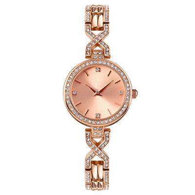 OEM Genuine Diamond Quartz Watch , 200mm Stainless Steel Diamond Watch