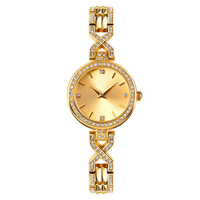OEM Genuine Diamond Quartz Watch , 200mm Stainless Steel Diamond Watch
