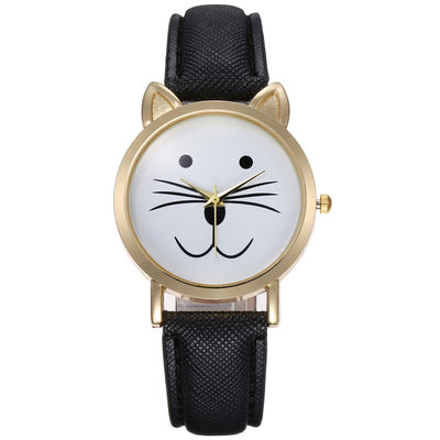 ROHS Quartz Kids Watch , Cat Face Quartz Watch 35g Weight Alloy Material