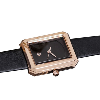 Nonscale Women'S Leather Wrist Watch 30mm Alloy Material ROHS Approved