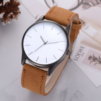 Personalized Watches For Men leather Band 52g Weight Round Crown type
