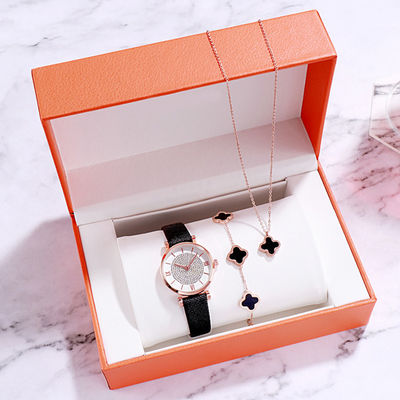 Wearresistant Ladies Watch Gift Box Set Antiscratch Electroplated
