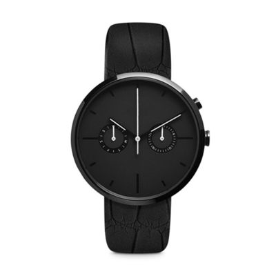 chronograph Matte Black Wrist Watch ROHS Approved 5atm Waterproof