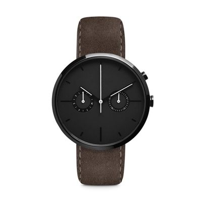 chronograph Matte Black Wrist Watch ROHS Approved 5atm Waterproof