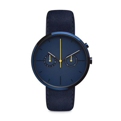 chronograph Matte Black Wrist Watch ROHS Approved 5atm Waterproof