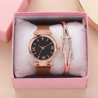Multifunction Wrist Watch Gift Set 8mm Thickness With Gypsophila dial