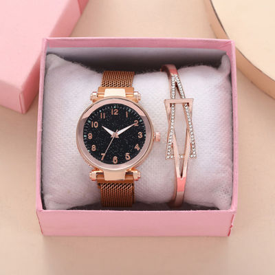 Multifunction Wrist Watch Gift Set 8mm Thickness With Gypsophila dial