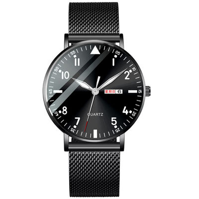 Bilayer Multifunction Watch Stainless Steel Back Bracelet Watch 6mm Thickness