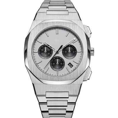 SUS316L Stainless Steel Quartz Wrist Watch Chronograph With SR626SW Battery