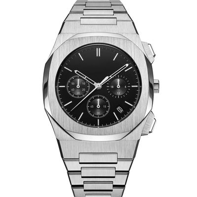 SUS316L Stainless Steel Quartz Wrist Watch Chronograph With SR626SW Battery