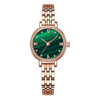 Blue Sandstone Women Quartz Wrist Watch 11mm Thickness 3ATM Antiwater