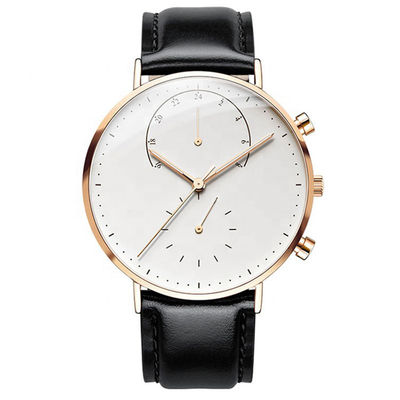 316l Stainless Steel Quartz Wrist Watch , 36mm Wristwatch With Vibrating Alarm