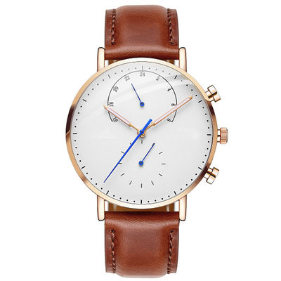 316l Stainless Steel Quartz Wrist Watch , 36mm Wristwatch With Vibrating Alarm