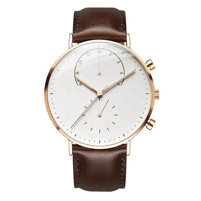 316l Stainless Steel Quartz Wrist Watch , 36mm Wristwatch With Vibrating Alarm