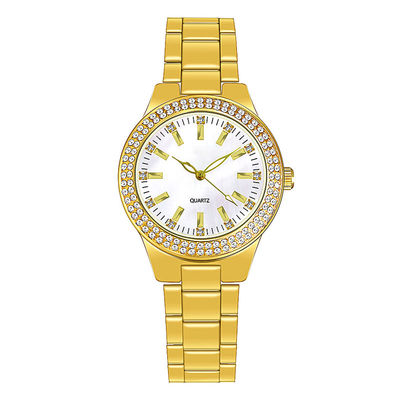 IPG Electroplating Quartz Movt Genuine Diamond Watch 8mm Dial Thickness