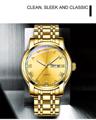 Luxury Quartz Movement Stainless Steel Watch OEM Available 118g