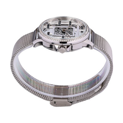 5ATM Waterproof Stainless Steel Quartz Wrist Watch 10.4mm Thickness
