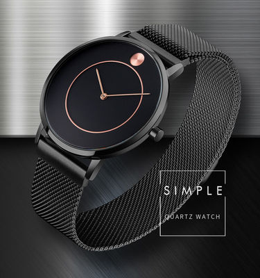 ODM Stainless Steel Quartz Wrist Watch , Stainless Steel Water Resistant Watch