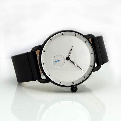 Men'S Fashion Luxury Stainless Steel Quartz Military Sport Leather Band Dial Wrist Watch
