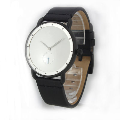 Men'S Fashion Luxury Stainless Steel Quartz Military Sport Leather Band Dial Wrist Watch