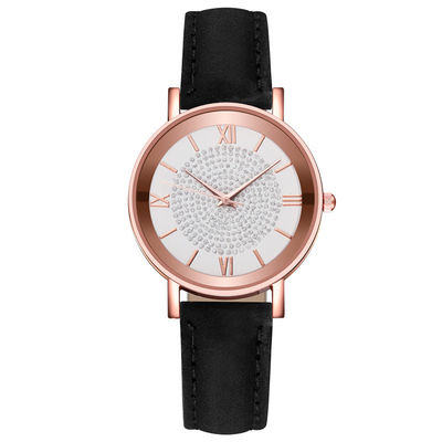 3BAR Waterproof Women Quartz Wrist Watch , 230mm Leather Band Quartz Watch