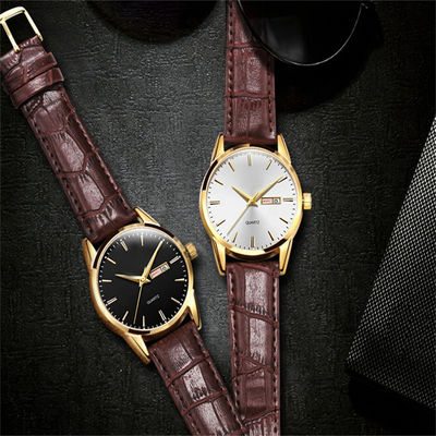 Dual Calendar Temperament Business Double Calendar Watch Men Couple Quartz Watch