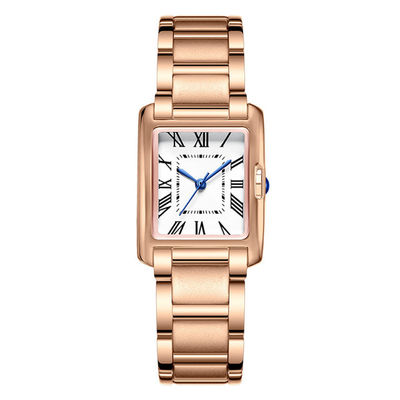 Wearresistant Womens Quartz Watches , Square Quartz Watch 10mm Thickness