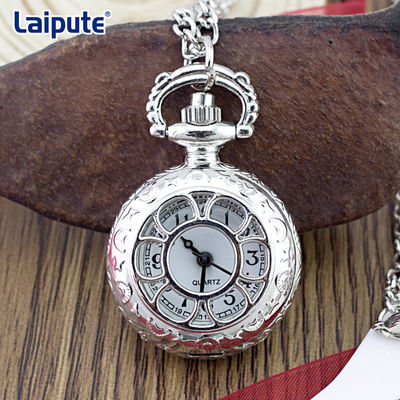 ROHS Approved Vintage Silver Pocket Watch , Luminous Vintage Elgin Pocket Watch