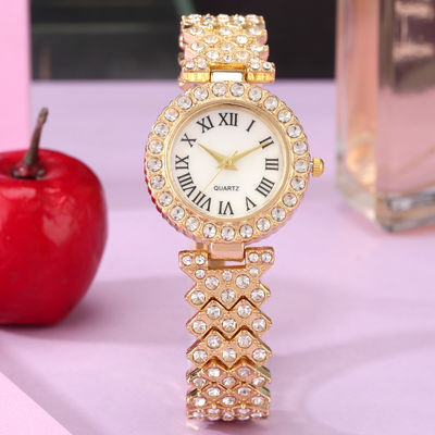 100g Women Quartz Wrist Watch , OEM Diamond Bracelet Watch For Ladies