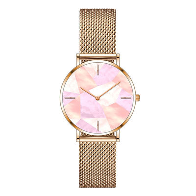 SS316L Women'S Quartz Stainless Steel Watch 3atm Water Resistant