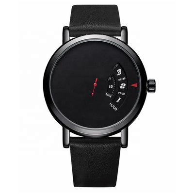 Black Chain Alloy Quartz Wrist Watch 3ATM Antiwater 70g Weight