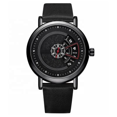 Black Chain Alloy Quartz Wrist Watch 3ATM Antiwater 70g Weight