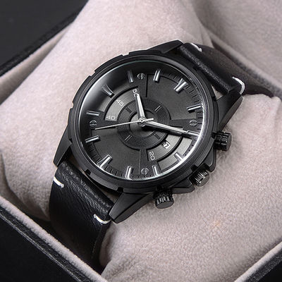 Multipurpose Mens Black Metal Watches scratchresistant wearresistant