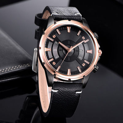 Multipurpose Mens Black Metal Watches scratchresistant wearresistant