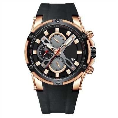 Chronograph Alloy Quartz Wrist Watch 47mm Dial Diameter Multifunctional