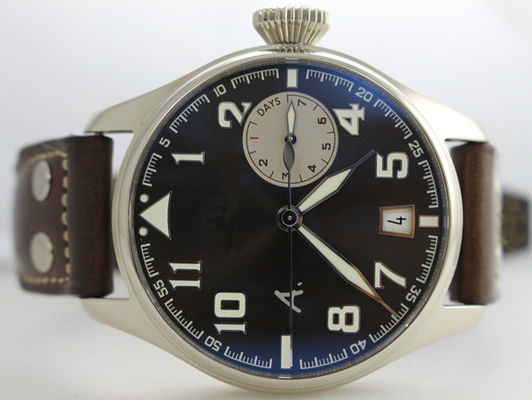 Big Pilot 316L stainless steel men watch 10Bar Waterproof 15mm thickness