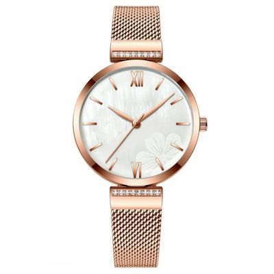 3ATM Waterproof Quartz Watch Women'S Rose Gold Scratchfree