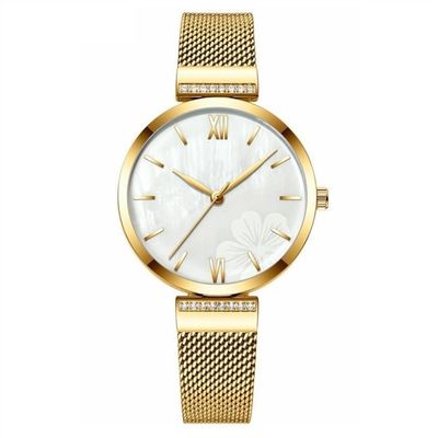 3ATM Waterproof Quartz Watch Women'S Rose Gold Scratchfree