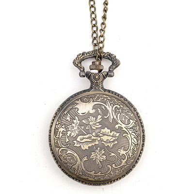 Retro Vintage Pocket Watch Clock Quartz Movt With 0.8m Chain