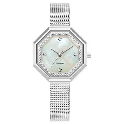 Exquisite Diamond Female Watch Japanese Movement Waterproof Steel Mesh Belt