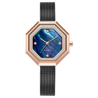 Exquisite Diamond Female Watch Japanese Movement Waterproof Steel Mesh Belt