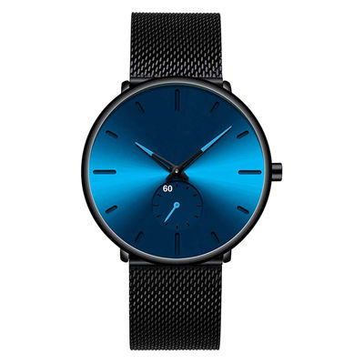 Fashion Unisex Quartz Wrist Watch With Stainless Steel Mesh Band