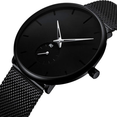 Fashion Unisex Quartz Wrist Watch With Stainless Steel Mesh Band