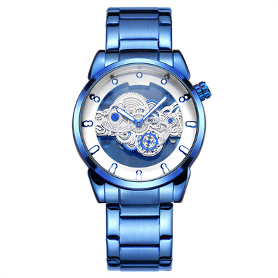 Hollow Out Non Mechanical Initial Automatic Quartz Watch 3ATM waterproof