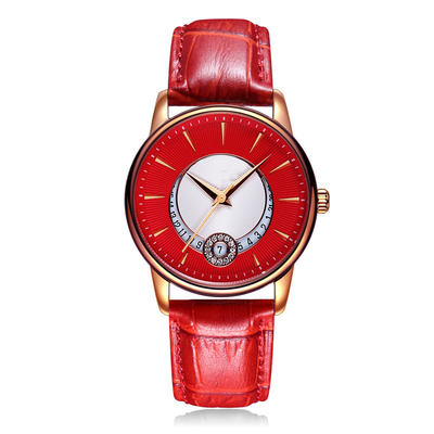 Ladies Leather Stylish Beauty Quartz Movement Wrist Watch
