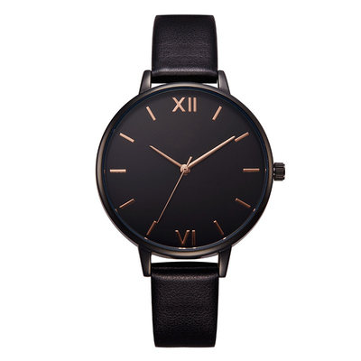 Marbled Unscaled Women Leather Watch 30m Waterproof 182mm Strap