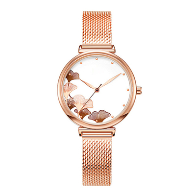 9mm Case Women Quartz Wrist Watch Symmetrical 3ATM Waterproof